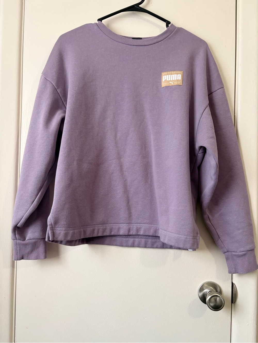 Puma Lavender Crewneck Sweatshirt with Chest Logo Patch